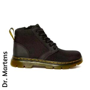 Dr. Martens Kids' Black Lace-Up Leather Combat Boots